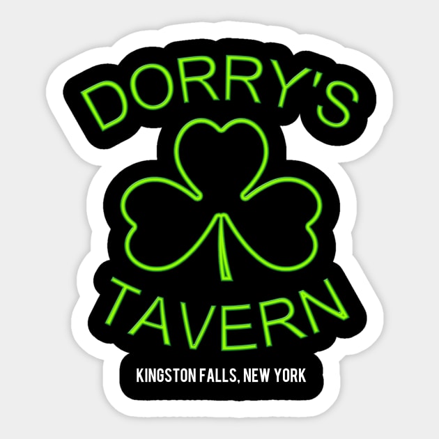 Dorry's Tavern Sticker by BigOrangeShirtShop